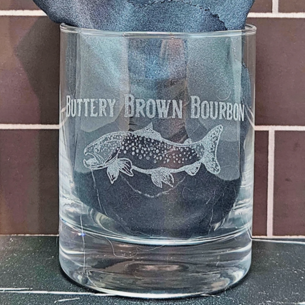 Set of Buttery Brown Whiskey Rocks Glasses 11 oz