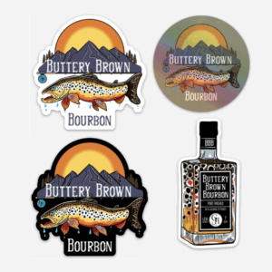 Buttery Brown Bourbon Stickers